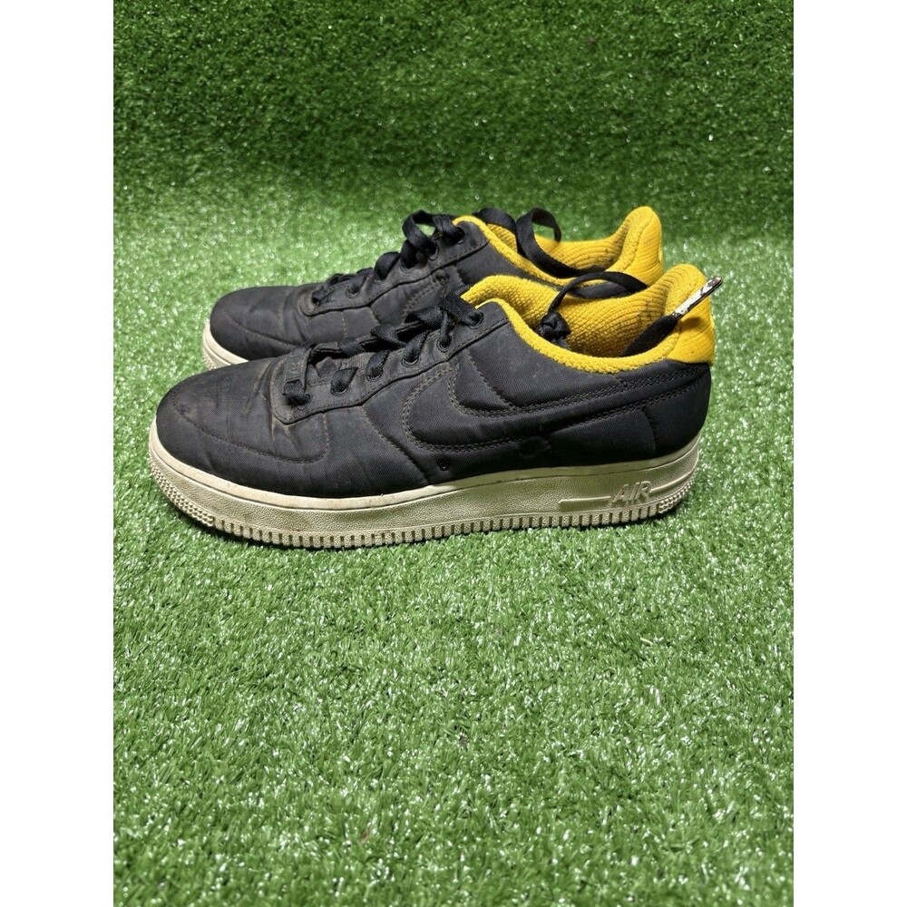 Nike Air Force 1 ‘07 LX Women’s Sz 9 Black Yellow Ochre AF1 Sneakers 898889-011